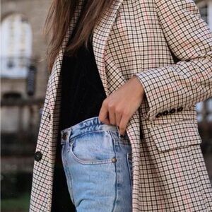 Maje Multicolor Plaid Jacket